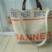 Large Canvas Grain Sack Tote/Day Trip/Weekend Bag with Leather Handles and Burlap Jute Trim