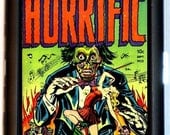 Horrific Comic Pop Art Campy Horror Fifties Comic Great Imagery Black Metal Cigarette Case or Wallet