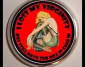 I Lost My Virginity But Still Have the Box It Came In Pinup Gal Retro Pulp Design Sweetheartsinner Stainless Steel Pill Box Case NEW Humor