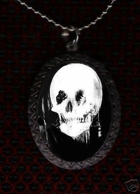 DIY Handmade Illusion Victorian Skull Vanity Woman Necklace VERY COOL