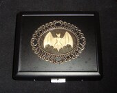 Steampunk Gothic Brass Bat Cigarette Case or Business Card Case or Wallet NEW