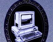 Desktop Computer Retro Geek Nerd Graphic Pendant ballchain necklace New Pop Art