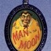 1890's Man in the Moon Art Nouveau Metal Pendant Necklace New Whimsical Victorian Edwardian