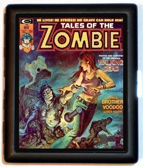 Tales of the Zombie Psychobilly In Graveyard Cigarette Case Business Card Holder Wallet