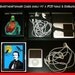 Comic Book Image Woman and Man Running from Big Monster Cigarette Id Case Business Card Holder Wallet