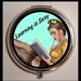Learning is Sexy Geek Love Nerd Sexy Women Pinup Retro Kitsch Design Sweetheartsinner Stainless Steel Pill Box Case-Holds Pills, Vitamins, Guitar Pics, and mor