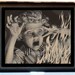Weird Strange Odd Retro 1950's Fire Child Kid Scared Psychobilly Design Pulp Black Metal Cigarette or ID or Business Card Case Wallet
