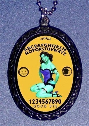 Ouija Board Sexy Zombie Pinup Girl DIY Pendant Necklace Goth Horror Psychobillly New