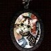 Pitter Pat Big Eyed CUT Adorable Kitty Cat Art DIY Necklace Handmade Kitsch Retro