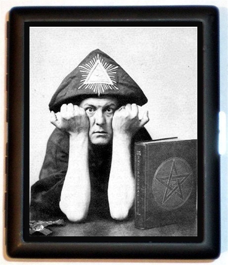 Black Arts Occult satanism Philosopher Cigarette Case or Business Card Case Wallet