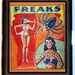 Freaks Sideshow Banner Leopard Woman Elastic Skin Woman and Spider Woman Cigarette Case Business Card Holder Wallet