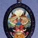 Retro Halloween Occult Witch Wicca Black cat Pumpkin Bat Handcasted Pendant Necklace
