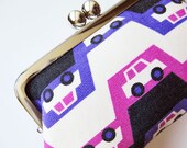 Purple cars frame purse