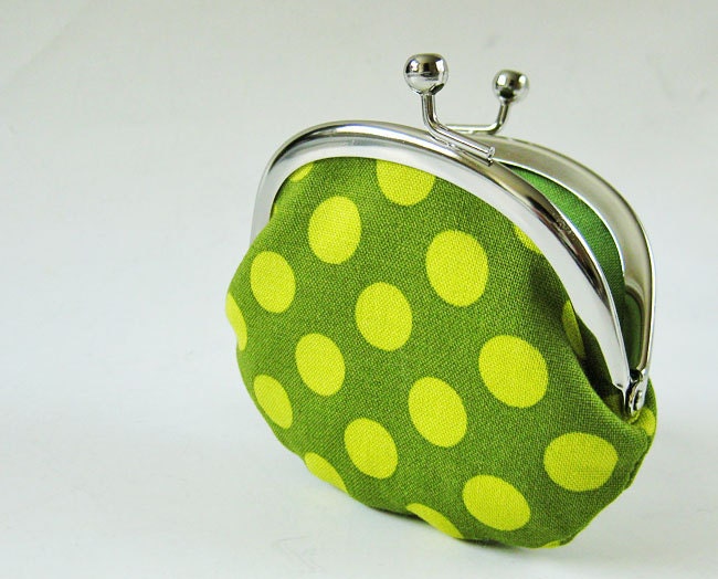 Coin purse - green dots
