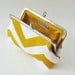 yellow chevron stripes purse