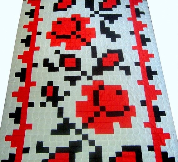 Traditional Ukrainian Design FULL Size Quilt - Custom - Plus 60% Off Coupon