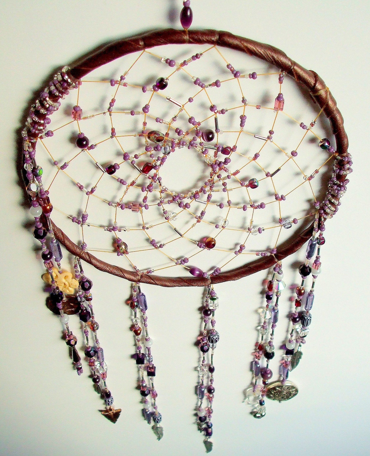 Items similar to Chippewa Native American MADE Dream Catcher beaded web