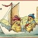 Afternoon Sail in an Eggshell Boat - Handmade Ceramic Tile in turquoise for your home decor - kitchen, bath, fireplace