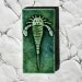 Fossil - Eurypterus - Emerald green - Handmade Ceramic Tile for home decor