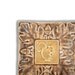 Squirrel with Acorns and Oak Leaves - Tile Decorative accent for your home - maize and brown - Handmade Ceramic tile