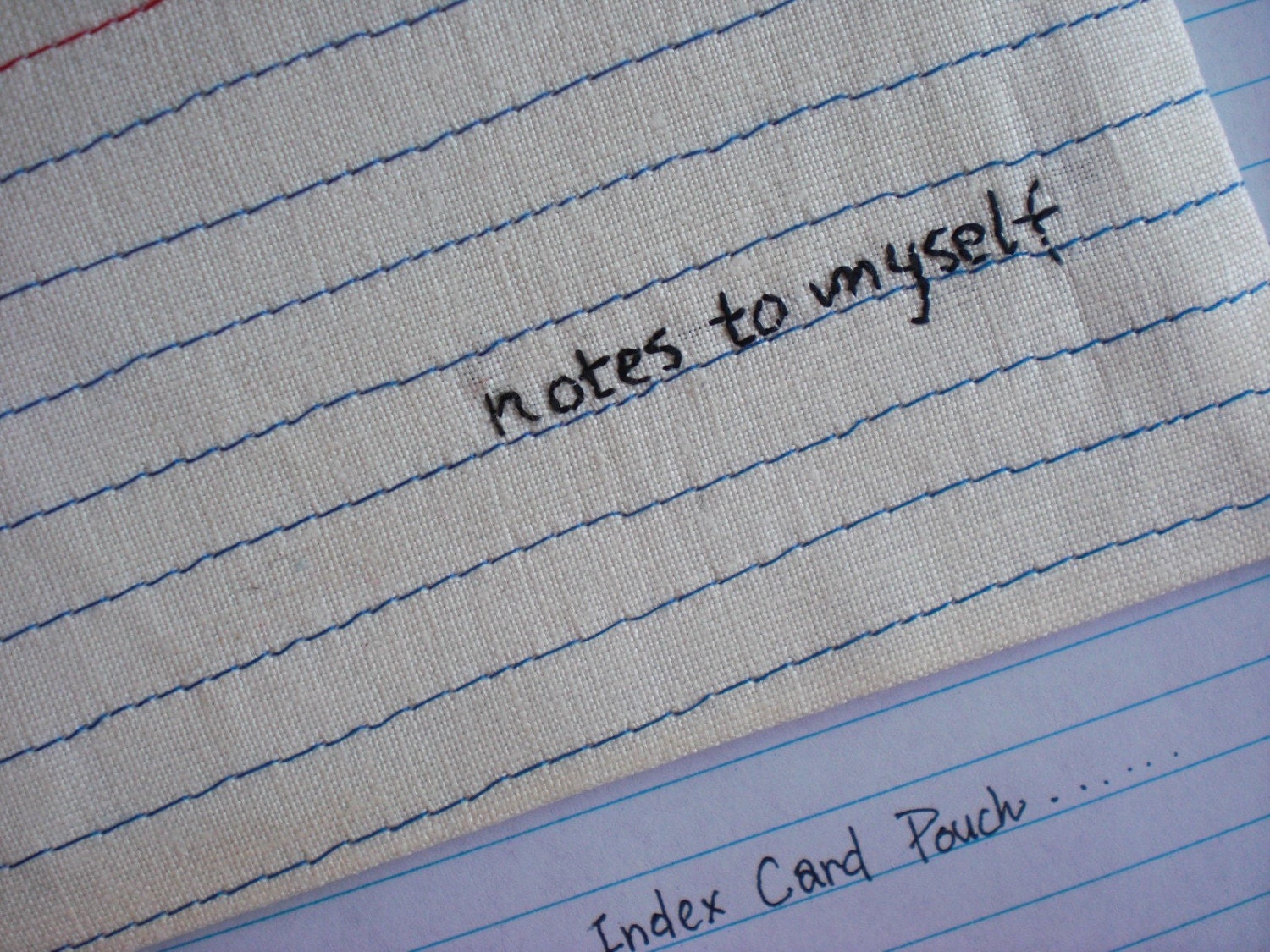 Index Card Pouch - notes to myself