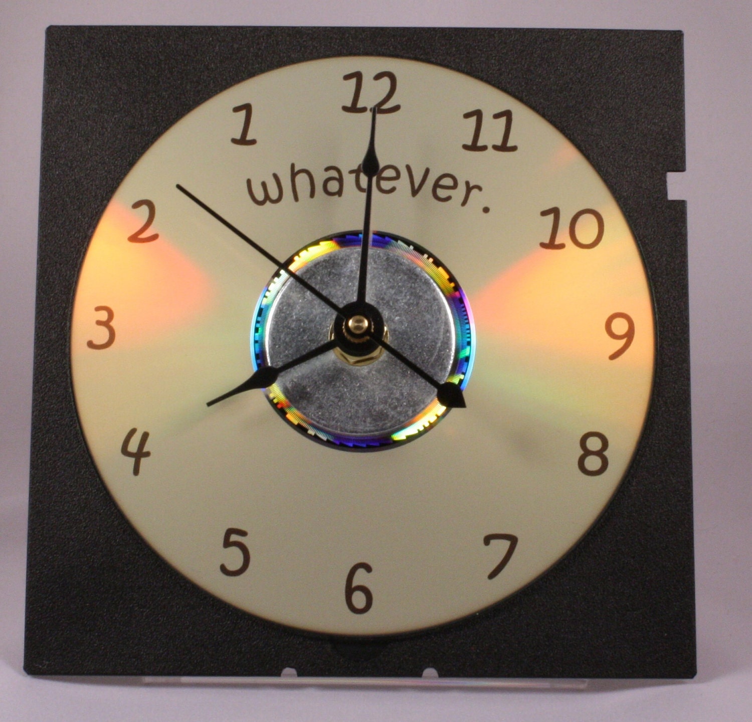Laser Etched Backwards Whatever Clock (counter clockwise)