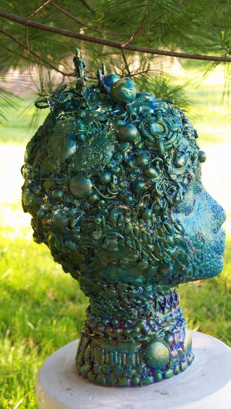 RESERVED for Jennifer THE  Fantastic Bead Mosaics  Queen of the DEEP