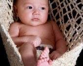 Large hanging Baby PHoTO PRoP Twin Hammock Toddler Sling STORK Suspender Use as Wrap Swaddler Cocoon Egg Nest KNiT to ORDeR Pick Color