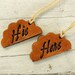 His and Hers Cloud Leather Wine Charms