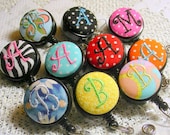 4 for 20 Monogrammed Swivel Clip Badge Reel Id Holder Your choice of personalized design