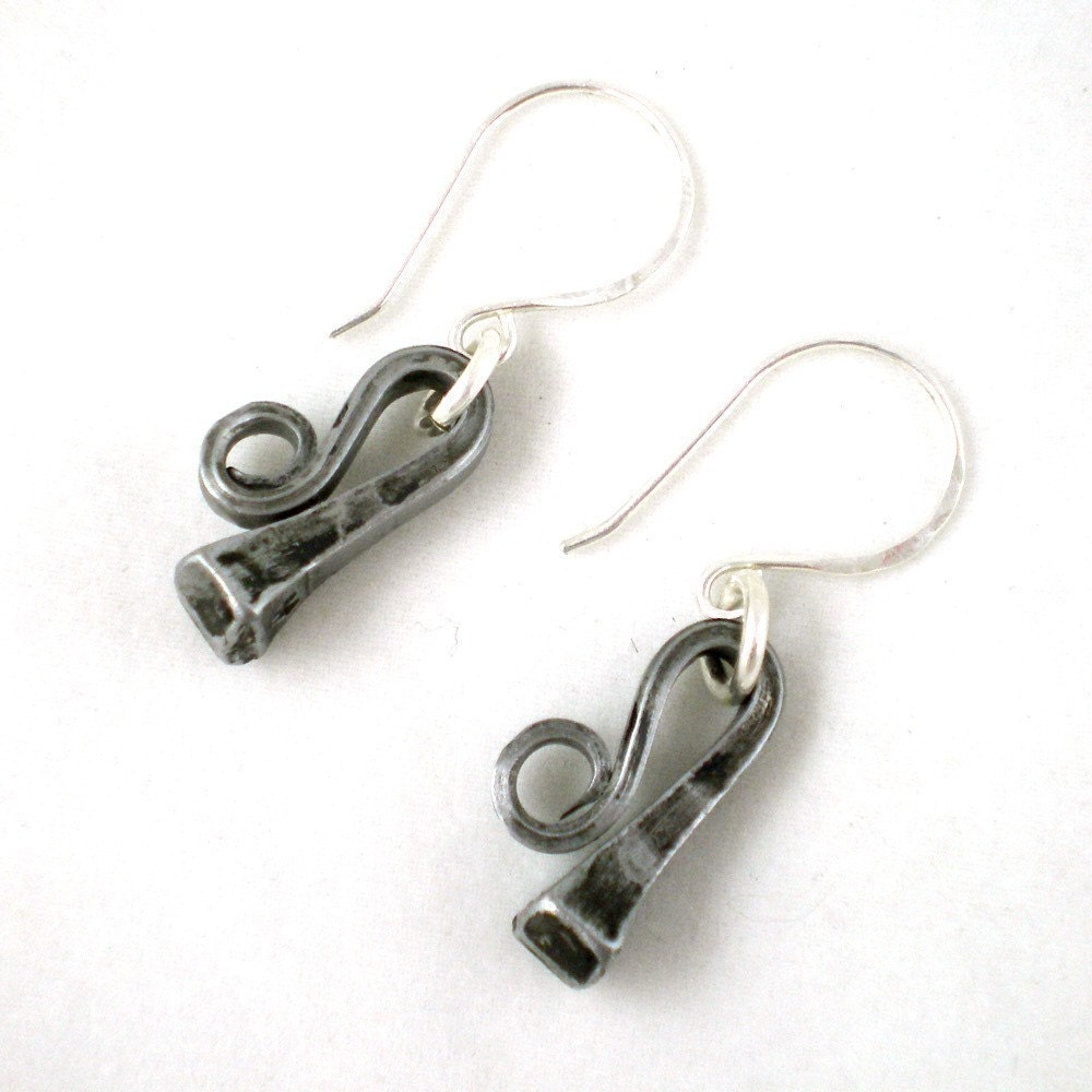 Horseshoe Nail Equestrian Earrings