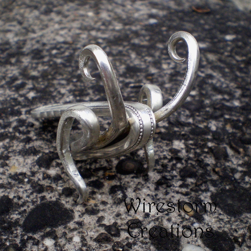 Good Luck Cricket Sculpture Recycled Stainless Steel Fork