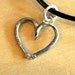 Steel Heart Pendant "Tough As Nails" (small)