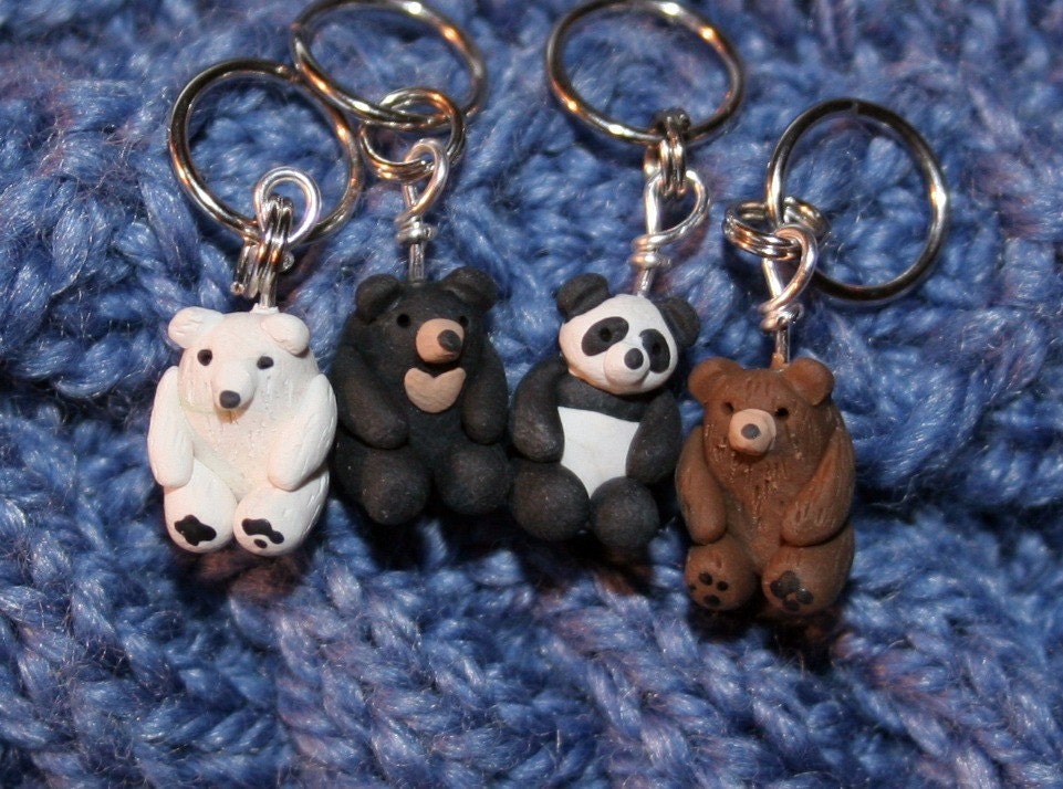 Bear Stitch Markers (sleuth of 4)