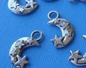 stars and moon charms / 20 pieces