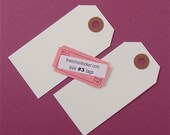 50 white shipping tag labels / size 3 medium tags
