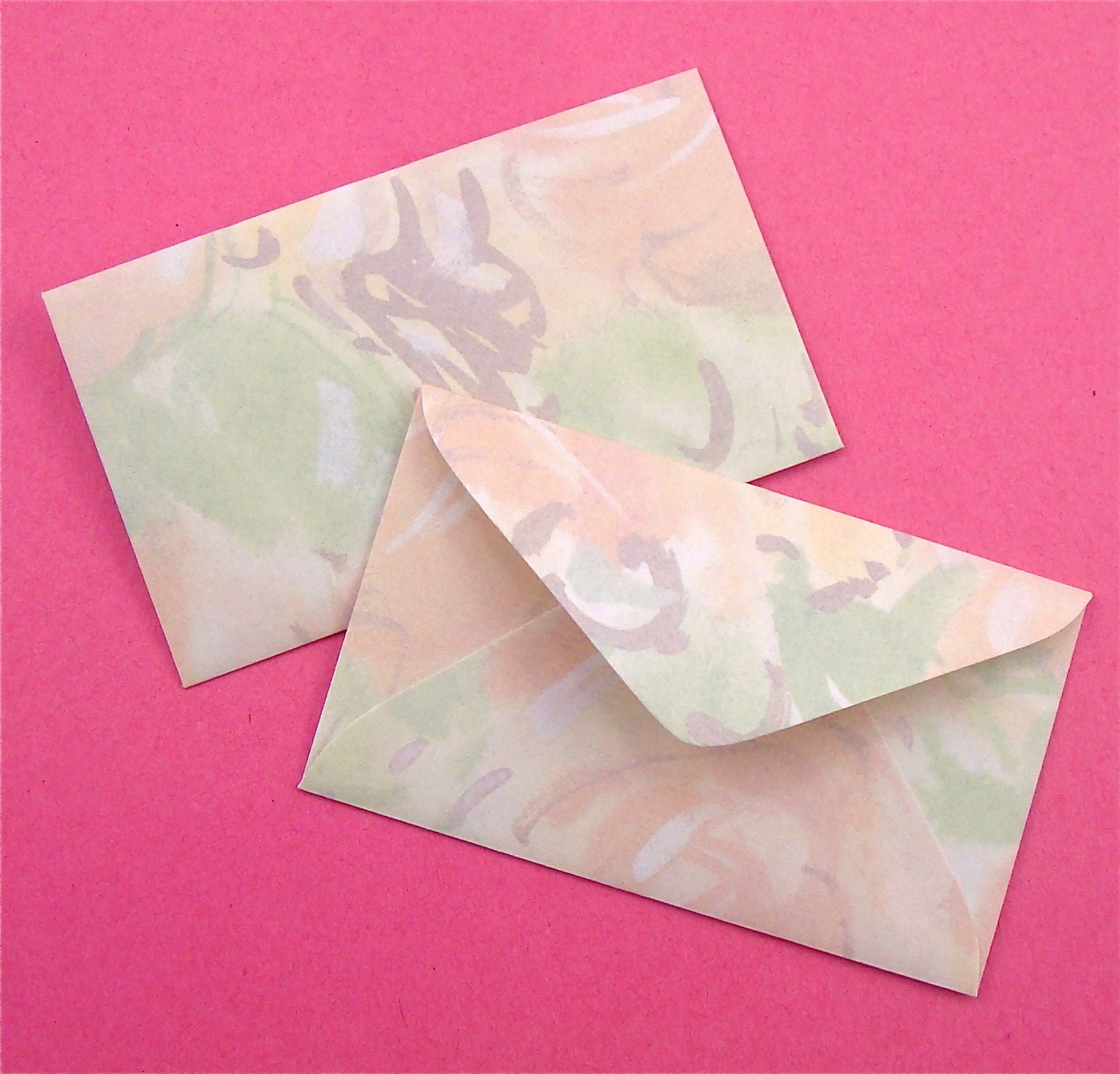 Items similar to 40 mini pastel floral envelopes for gift enclosures