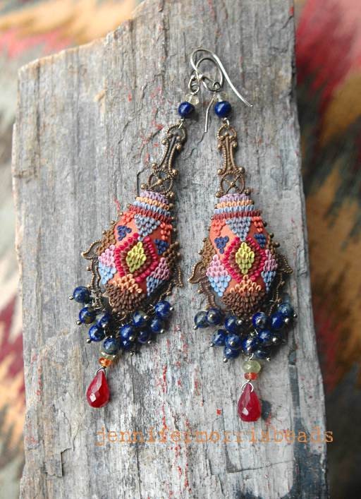 reserved for s - train to istanbul - tribal embroidery inspired earrings - payment for earrings