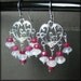 Ruby and Rainbow Moonstone Gemstone Heart Earrings in Sterling Silver Valentines Day Love Sweetheart