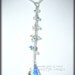 Wedding Swarovski Crystal Necklace Baroque Dangle Cluster AB Finish Sterling on Silver Figaro Chain Bride Bridal
