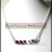 Custom Birthstone Necklace Personalized with Your Choice of Months In a Row Style Sterling Silver Chain