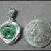 Bird Nest Pendant with Green Aventurine Eggs in Sterling Silver Wire Wrapped Mother's Day Mom Mum