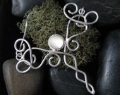 Elven Celtic Necklace Pendant, Box Chain 925 - LOTR Inspired, Sterling Silver, Handmade