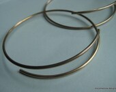 12 gauge extra large bronze  hoop earrings