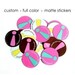100 Custom Logo Stickers - Round 1.25 inches - Matte
