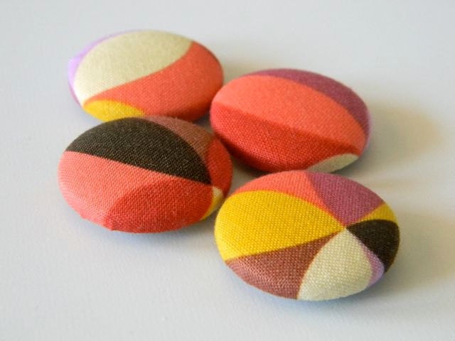 Modern Print Fabric Magnet Set in Gift Tin