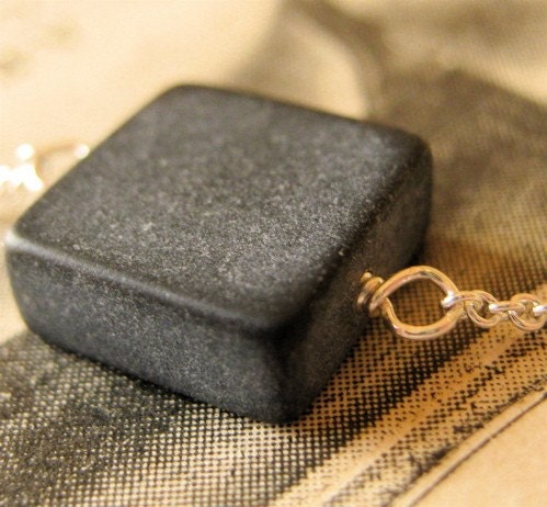 Black Onyx Square Necklace