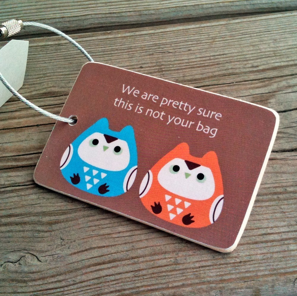 Blue and Orange Family Choo-Choo Luggage Tag