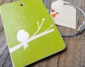Bird Luggage/Bag Tag II W/ a Stainless Steel Wire Ring