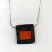 Wood and Resin Square Necklace